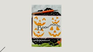 Quick Pumpkin Halloween Card |A Colorful Life Designs Stencils