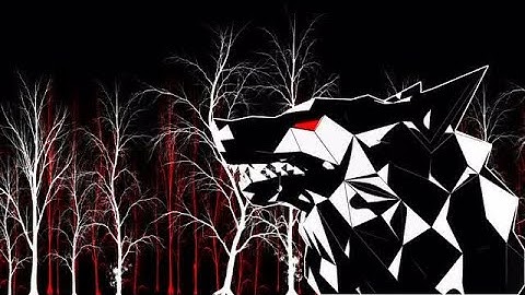 Low Poly Wolf VJ Loop Stock Motion Graphics