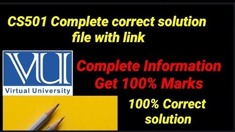 CS501 Assignment 2 solution fall 2021 || virtual university CS501 assignment file 2 solution