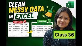 Class 36: How to Clean Messy Data in Excel | Complete Data Cleaning Tutorial
