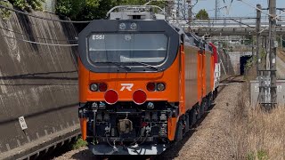 【4K高画質】【台湾鉄道E500形第61+62号機 東芝府中工場出場甲種輸送】DD200形12号機+國營臺灣鐵路股份有限公司E500型2機が東所沢駅④を通過!(9795レ・甲18)2026.5.13