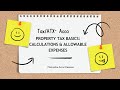 Property Tax Basics: Calculations &amp; Allowable Expenses for ACCA F6 &amp; P6