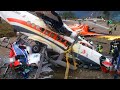着陸シーン ~旅客機から戦闘機まで~横風強風の中の飛行機着陸 ハードランディング 緊急着陸
