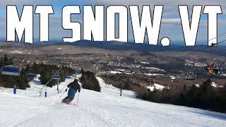 Skiing Mt Snow, VT. Top to Bottom