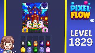 Pixel Flow Level 1829 Solution Walkthrough