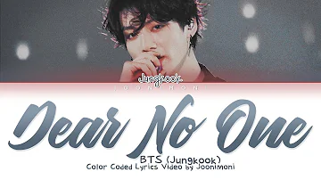 BTS (JUNGKOOK) - Dear No One (Cover English Lyrics) #HappyBirthdayJungkook