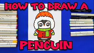 How To Draw a Winter Penguin (Snowball The Penguin) Easy