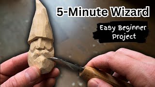Carving A Stupidly Easy Whittle 5 Minute Wizard