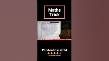 Polytechnic Entrance Exam Preparation 2024  #shorts #mathstricks #mathshorts #polytechnic
