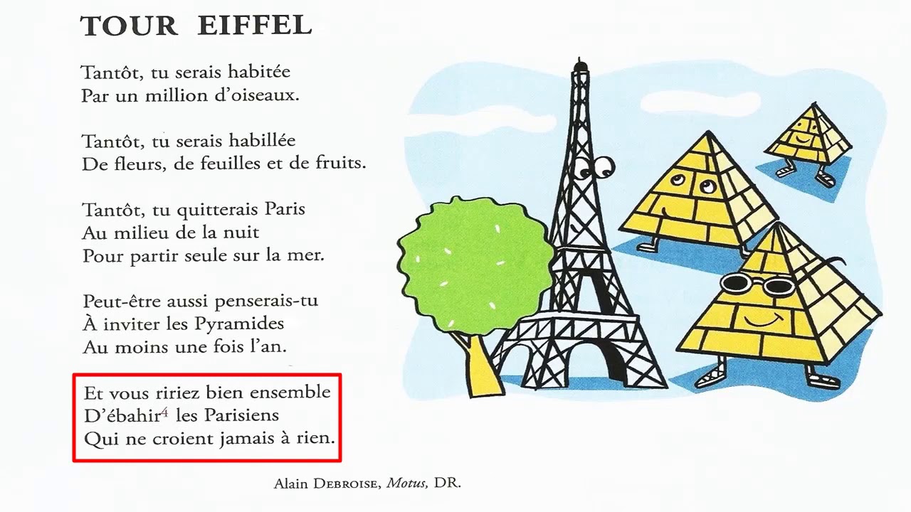 texte sur la tour eiffel