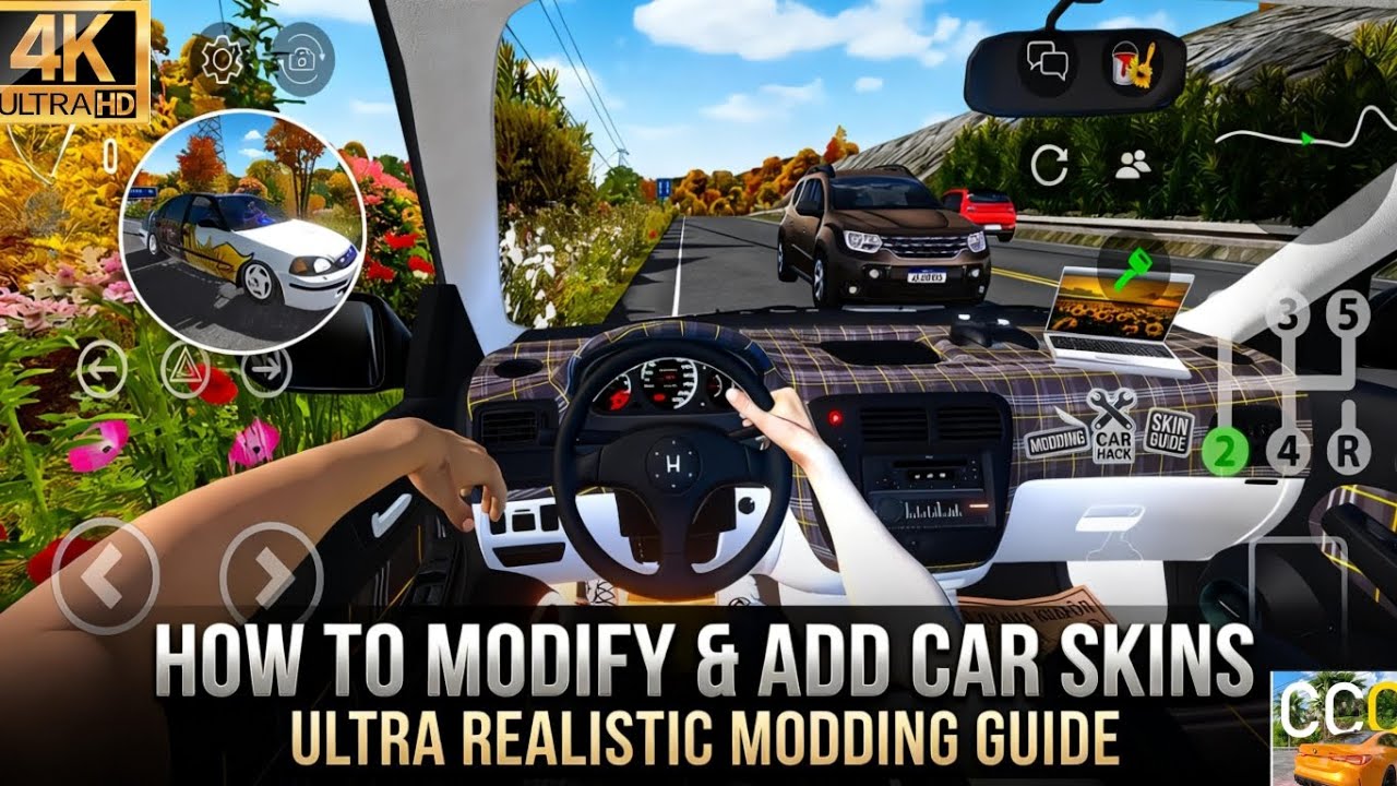 HOW TO MODIFY CARS in Custom Cars: Online Drive - Add & Apply Skins ️ ...
