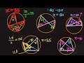 Circle Theorems - Angles in a segment 🔵 Triangle Theorems 🔴 | Chords Grade 10, 11