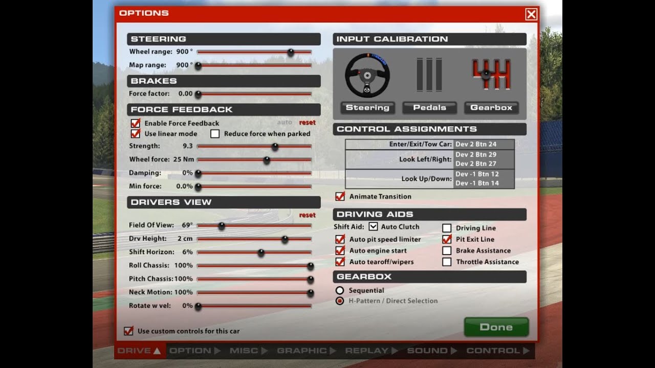 IRacing HE- Ultimate Pedal DIView - Einstellung - YouTube