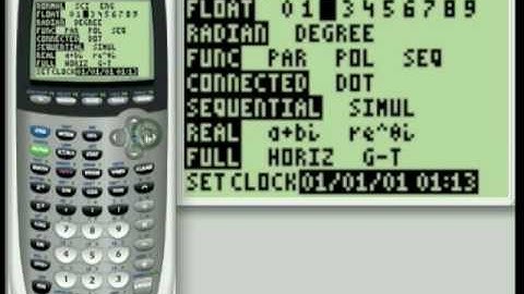 tiSkills.com - Ti-84 Graphing Calculator Tutorial - Mode Button
