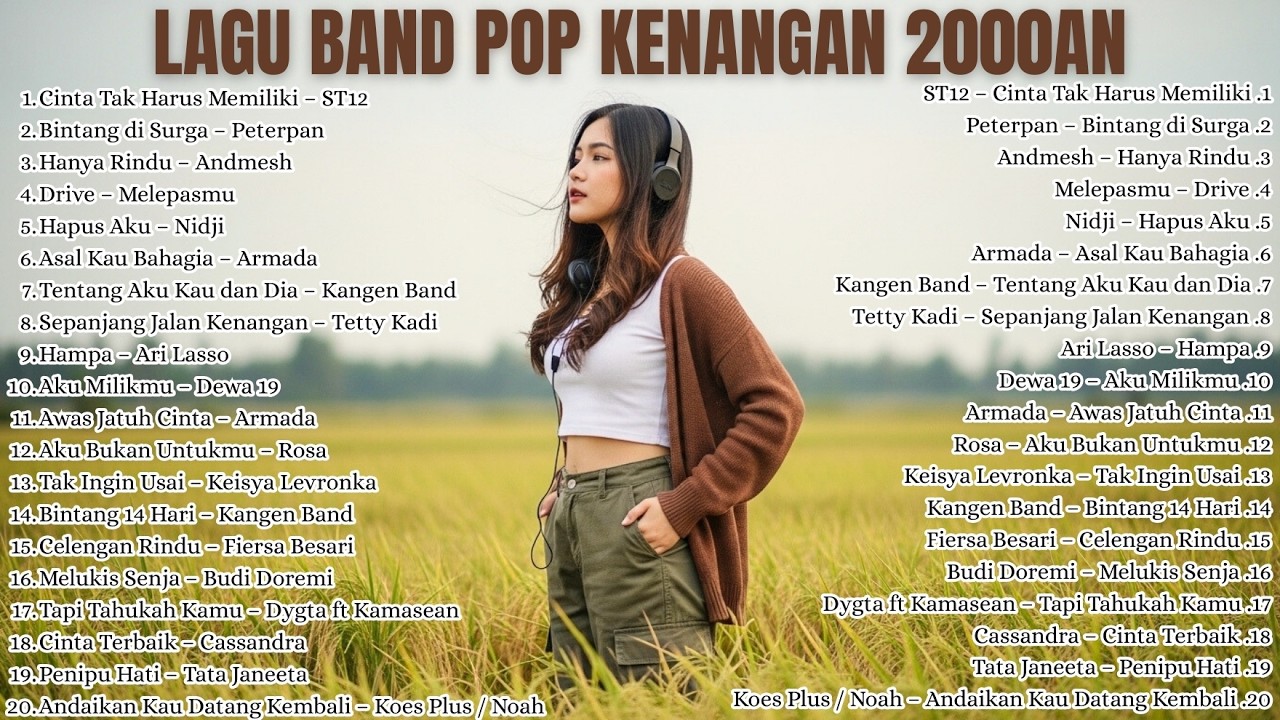 LAGU KENANGAN BAND POP 2000AN INDONESIA HITS NOSTALGIA | Playlist Full Album Band Pop Indo Populer