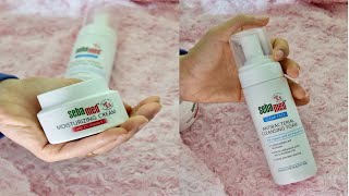 تجربتي مع غسول ومرطب الوجه من سيباميد / Review moisturising cream & cleanser from sebamed