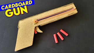 Best Powerfull Cardboard Gun|how to make gun at home |superb & fastest shooting rubberband Gun