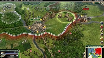 Civ 5: R.E.D. WWII Gameplay Timelapse 9