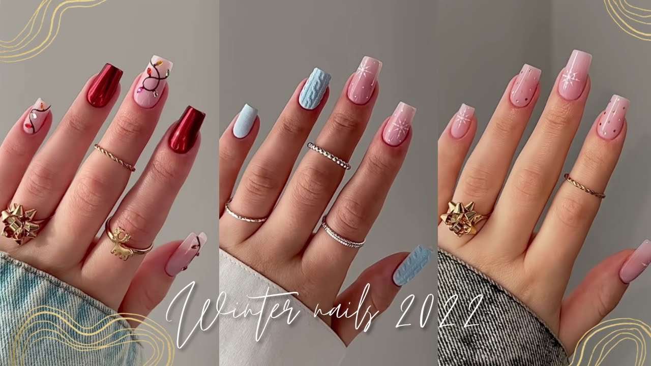 Winter nail art ideas 2022/ New Christmas nail art ideas 2022 YouTube