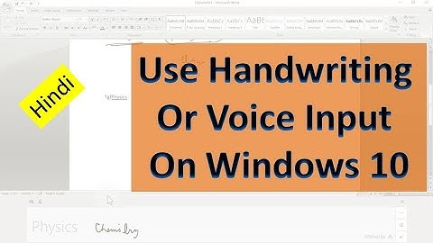 How to Use Handwriting and Voice Input in Windows 10 | Hindi
