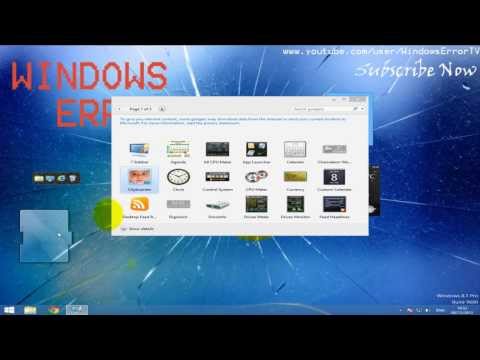 Get Desktops Gadgets in windows 8 1