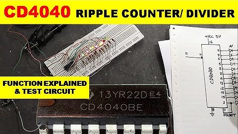 {574} CMOS 12-Stage Ripple Carry Binary Counters, Binary Counter. Frequency Divider IC/ Test CD4040
