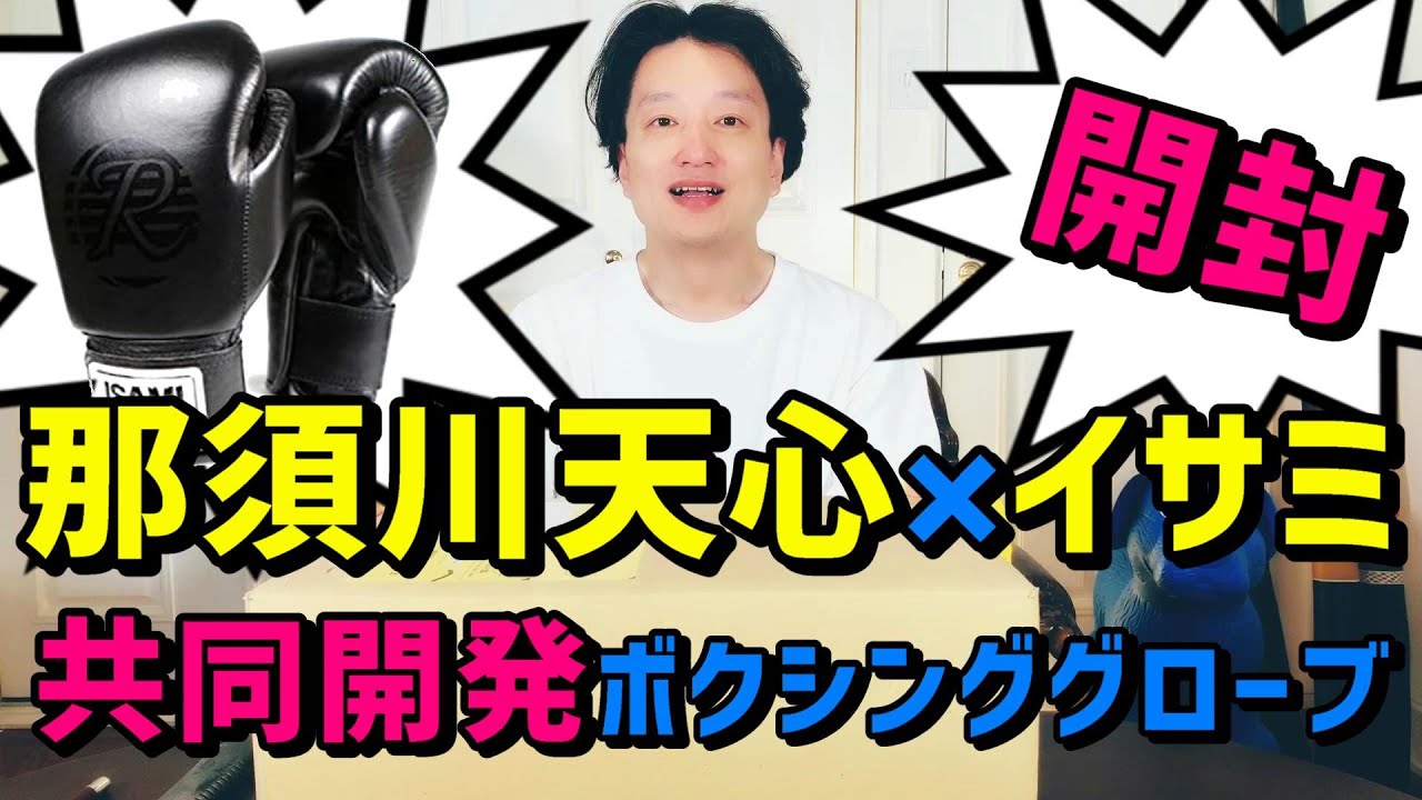 那須川天心選手とイサミが共同開発したボクシンググローブを購入したので開封動画撮ってみた ご好評のアンボックスです - YouTube