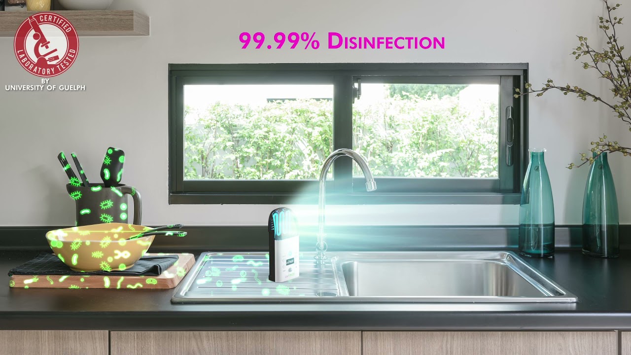 UVC Light | 99.9% Disinfection | Kitchen & Bathroom Countertops | uvFreshr Germ