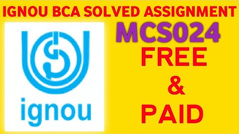 MCS024 IGNOU BCA SOLVED ASSIGNMENT 2022-23 |BCA|