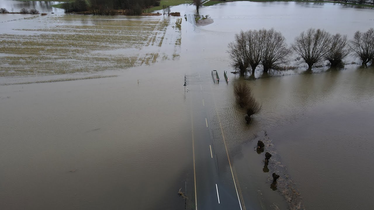 Hochwasser rund um Lippstadt - Hörste, Hellinghausen, Hovestadt (Weihnachten 2023)
