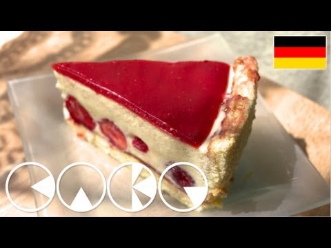 Erdbeertorte / mit Joghurt / auffällige Optik. 