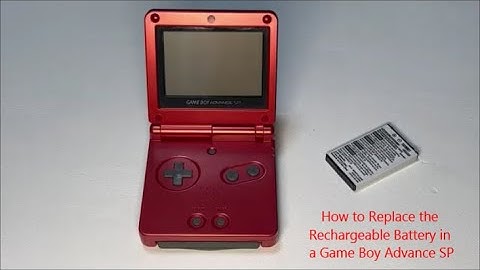 How to Replace the Rechargeable Battery in a Game Boy Advance SP