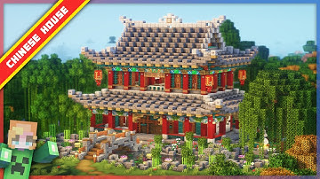 Minecraft: How to build a Chinese/Japanese House #17 | Oriental Survival House