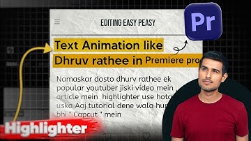 How to Make Text Highlight Animation Like Dhruv Rathee | Premiere Pro 2025