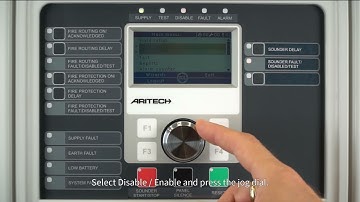 How to disable panel outputs and output groups on a Aritech 2X Control Panel