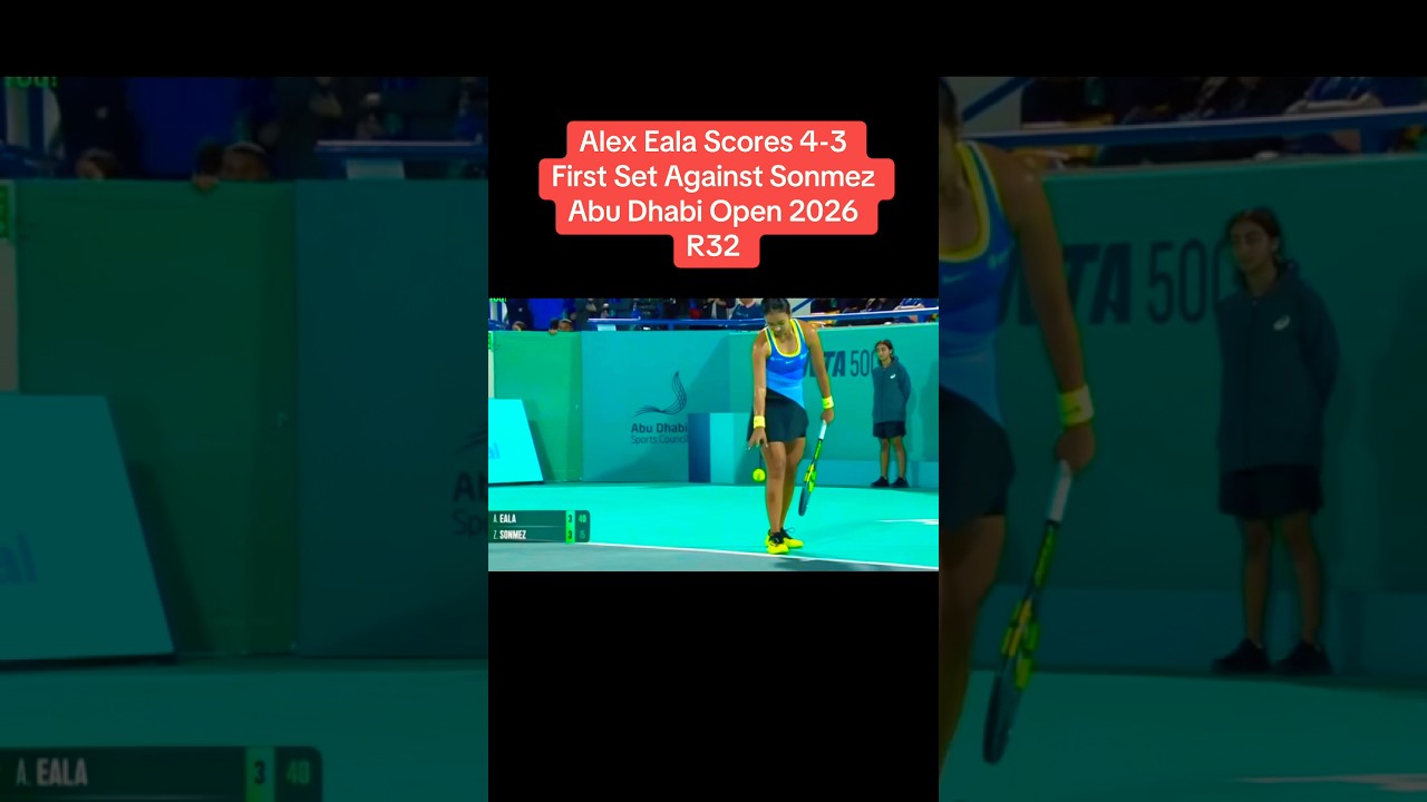 Алекс Эла забивает 4–3 в первом сете против Сонмеза Абу-Даби Open 2026 R32 