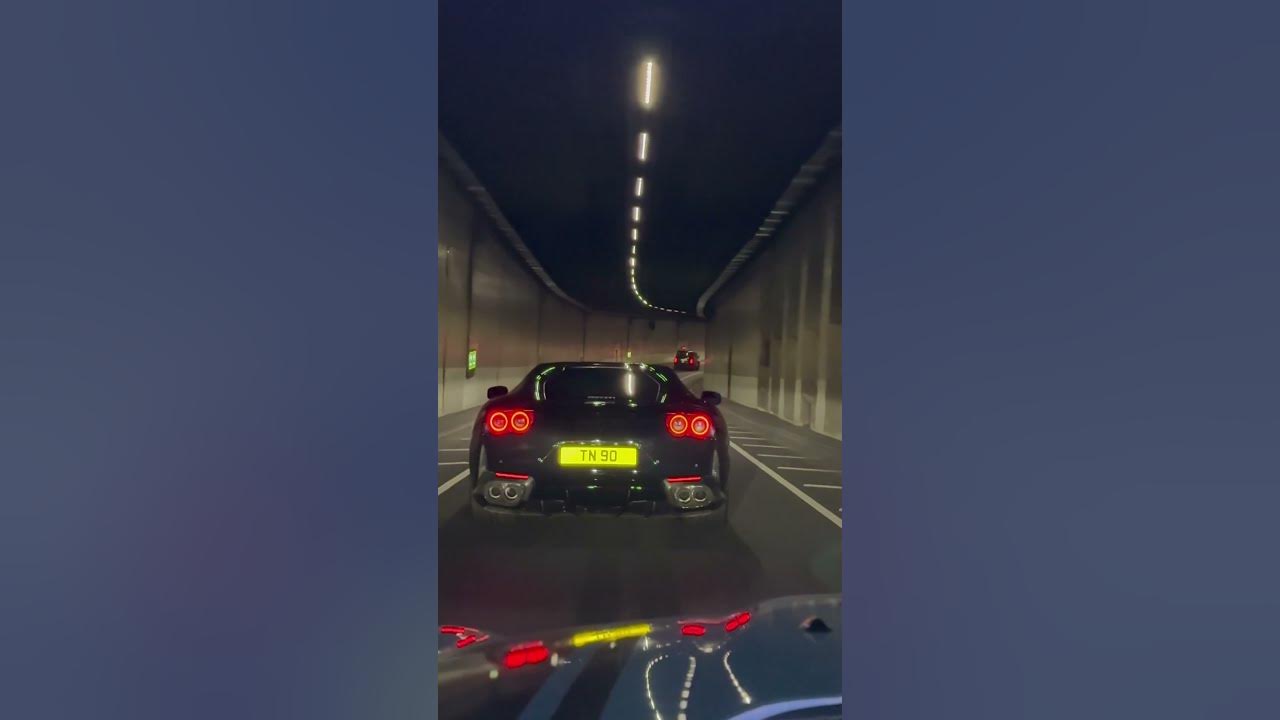 Insane Ferrari 812 Superfast N Largo exhaust tunnel running  #supercars #ferari812 #exhaust #812