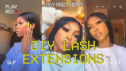AT HOME VOLUME EYELASH EXTENSIONS!! (easy and inexpensive) 