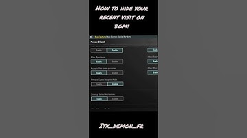 HOW TO HIDE YOUR VISITING TRACE ON BGMI/HERE