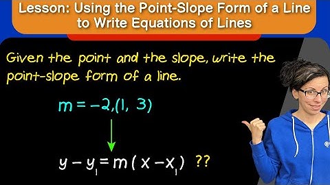 Lesson: Writing Equations of Lines using the Point-Slope Form of a Line