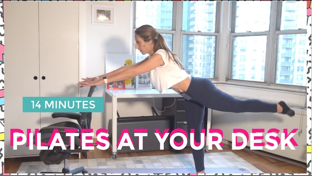 Stretch and Strengthen Desk Pilates! (14 Minutes)| Pilates With Amanda workouts traduccion