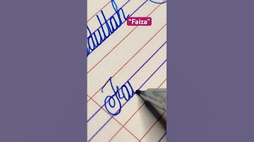 “Faiza” name in cursive handwriting #cursive #handwriting #learn #art #name #share #shorts #shorts