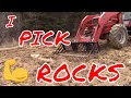Picking Rocks with Massey 3070 HLA Rock Bucket