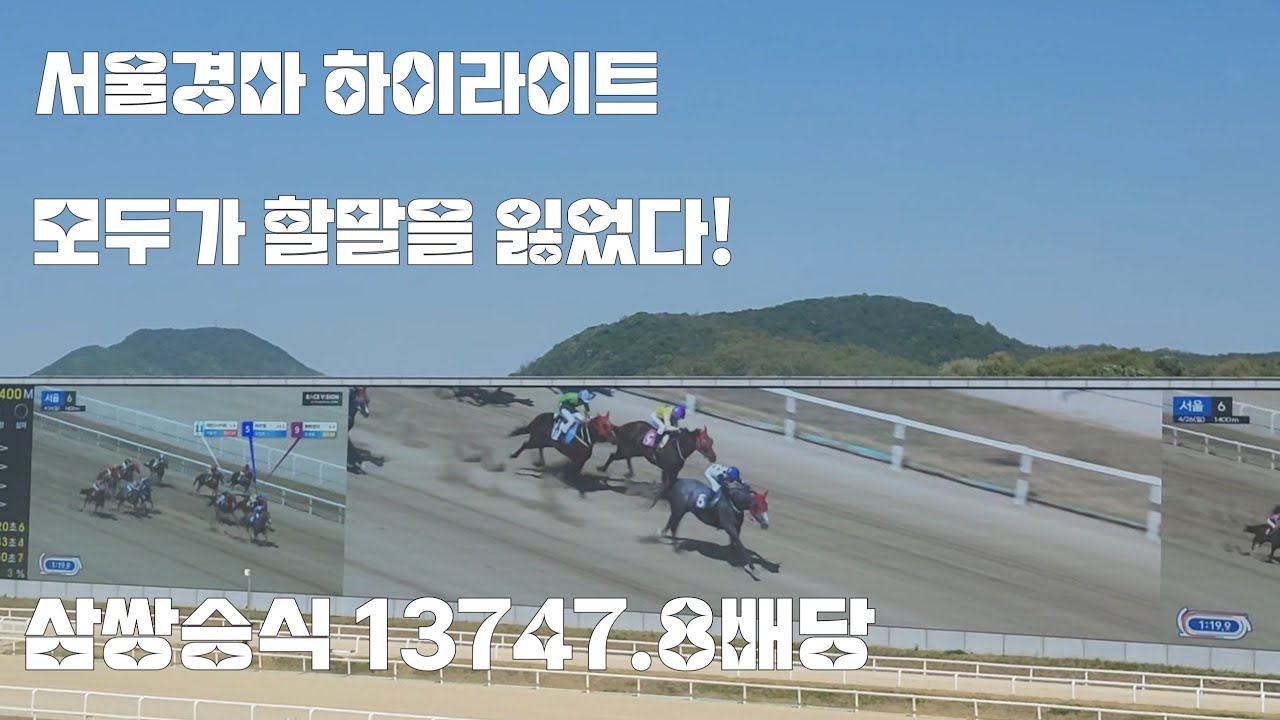 세상에나 이걸또 마춘 경마팬도 있었으니 (만배당 터진 서울6경주)