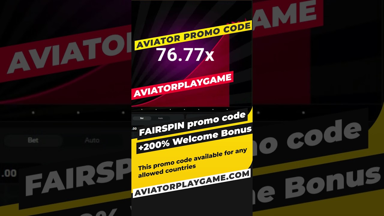 Promo code for Aviator game from Fairspin 