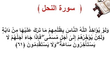 سورة النحل الأية 61