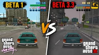 Beta 1 VS Beta 3.3,Direct comparsion(Gta 3 liberty city)