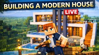 Minecraft Live 🏡 | Relaxing Modern House Build with Calm Music (No Commentary) screenshot 2
