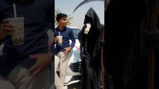 Make me best friends with the Grim Reaper drinking boba tea #actualnerds #artnerd #nerdlife