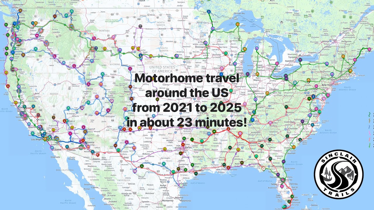 2021-2025 motorhome travel timelapses in 23 minutes!